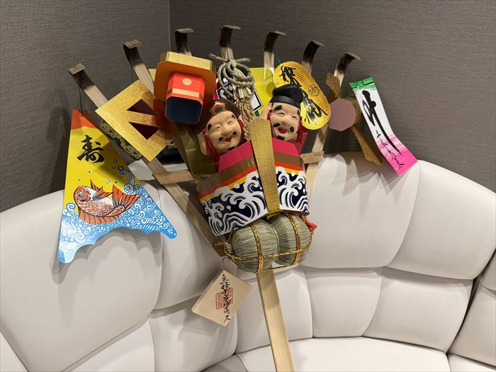 「こまざらえ」の写真、縁起物熊手、令和六年 胡子大祭(胡子講) 2024年